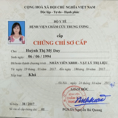 Làm bằng chứng chỉ sơ cấp